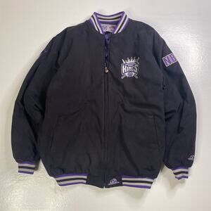 Unique Sacramento Kings Jacket Black Purple Mens XLT Vintage